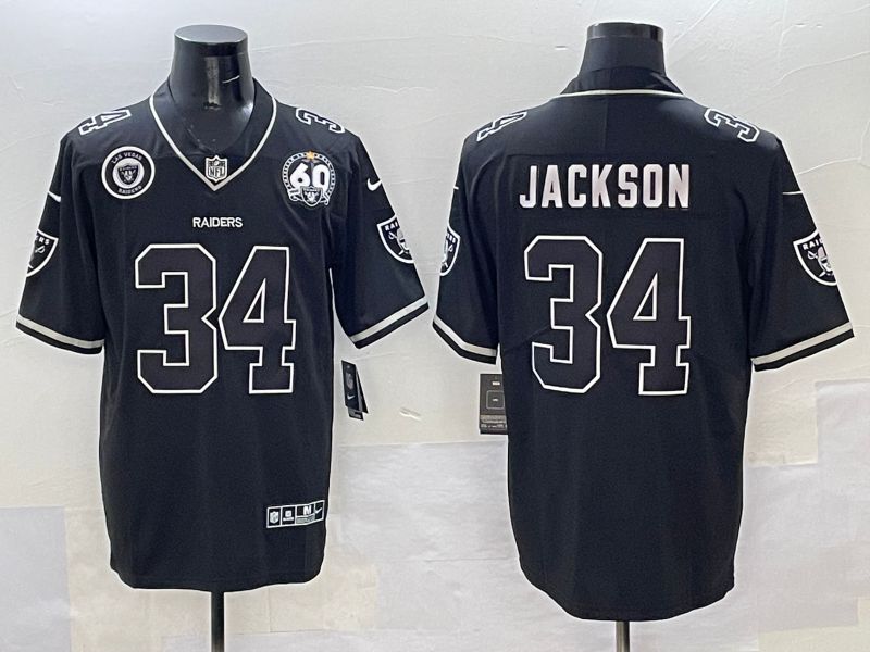 Men Oakland Raiders #34 Jackson Black Second generation 2025 Nike Limited NFL Jersey style 2->tennessee titans->NFL Jersey